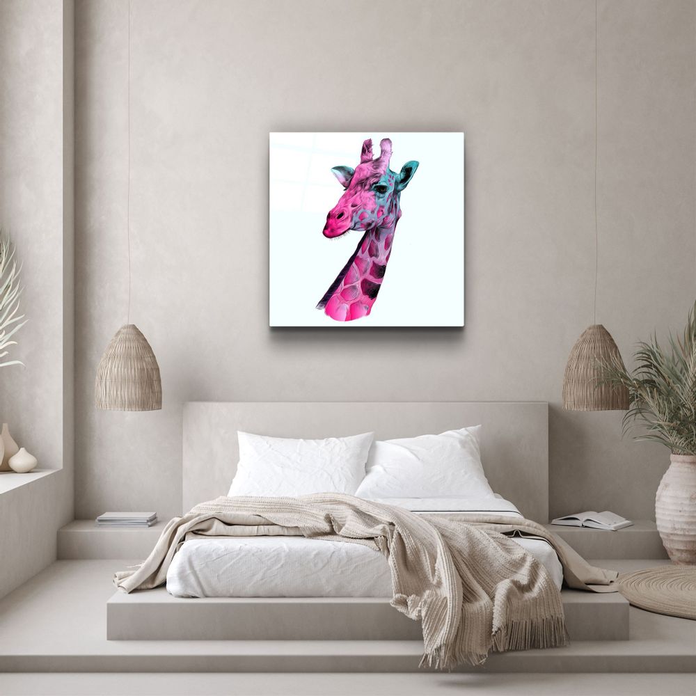 Other wall decoration - ・"Bay Giraffe"・Glass Wall Art | Artdesigna Glass Printing Wall Arts. - ARTDESIGNA
