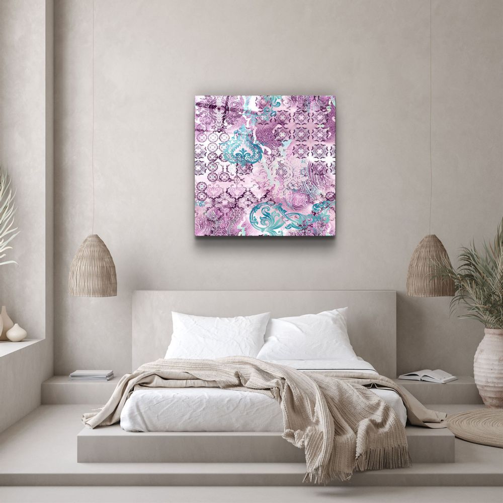 Other wall decoration - ・"Green Flower"・Glass Wall Art | Artdesigna Glass Printing Wall Arts. - ARTDESIGNA