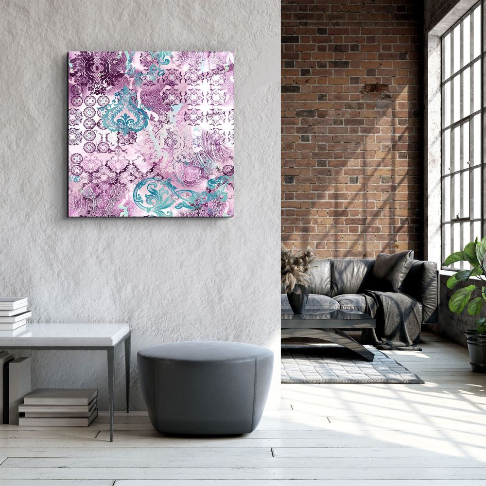 Other wall decoration - ・"Green Flower"・Glass Wall Art | Artdesigna Glass Printing Wall Arts. - ARTDESIGNA
