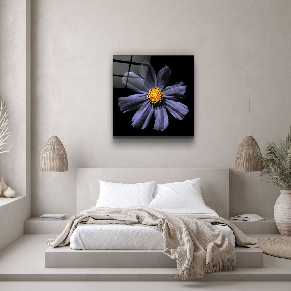 Other wall decoration - ・"Blue Flower"・Glass Wall Art | Artdesigna Glass Printing Wall Arts. - ARTDESIGNA
