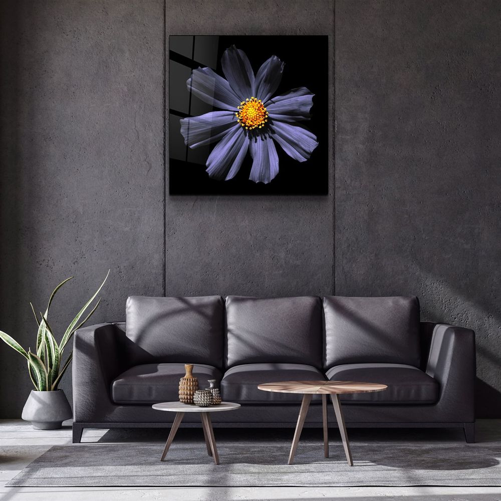 Other wall decoration - ・"Blue Flower"・Glass Wall Art | Artdesigna Glass Printing Wall Arts. - ARTDESIGNA