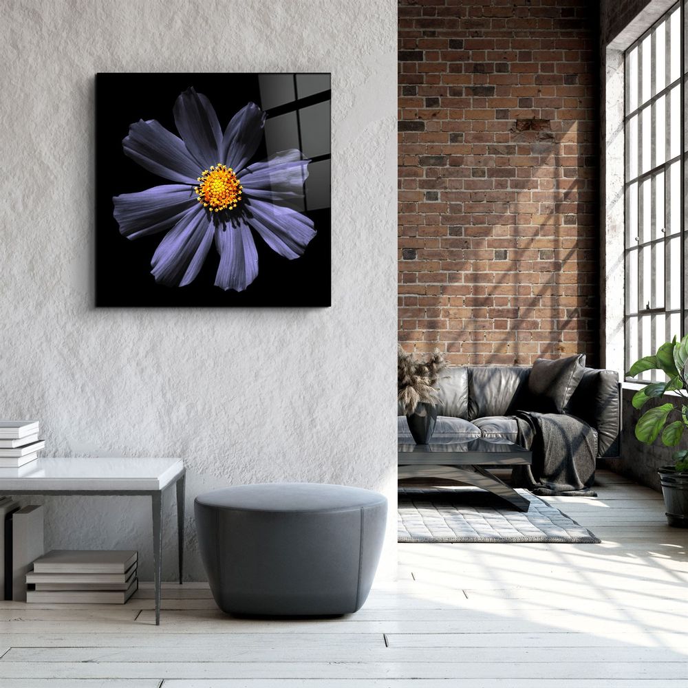 Other wall decoration - ・"Blue Flower"・Glass Wall Art | Artdesigna Glass Printing Wall Arts. - ARTDESIGNA