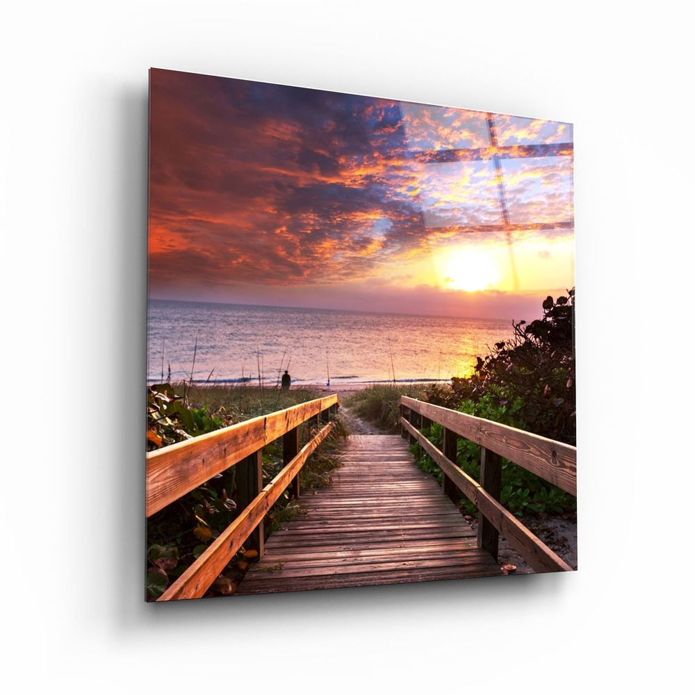 Autres décorations murales - ・"Sunset Landscape"・Glass Wall Art | Artdesigna Glass Printing Wall Arts. - ARTDESIGNA