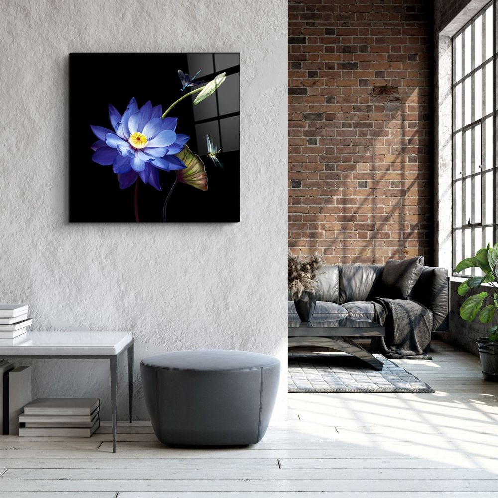 Other wall decoration - ・"Abstract Yellow Flowers"・Glass Wall Art | Artdesigna Glass Printing Wall Arts. - ARTDESIGNA