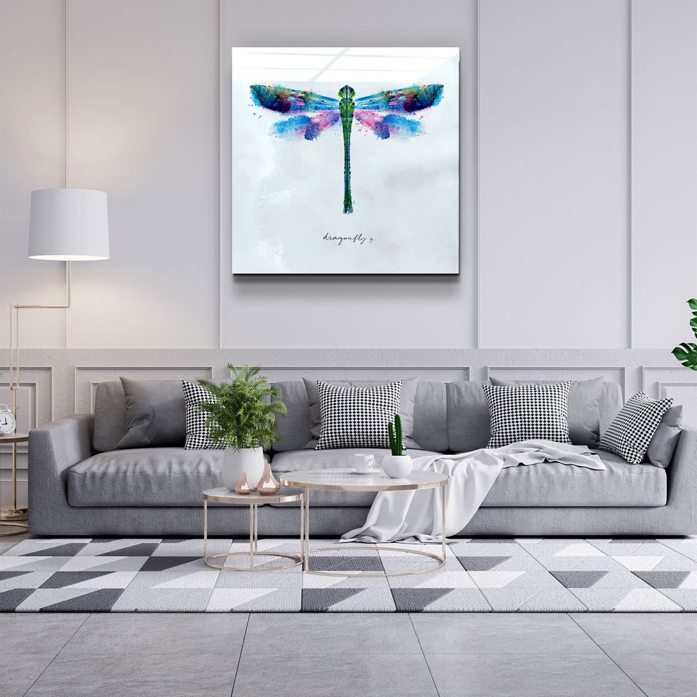 Autres décorations murales - ."Feather Necklace". Glass Wall Art | Artdesigna Glass Printing Wall Arts. - ARTDESIGNA