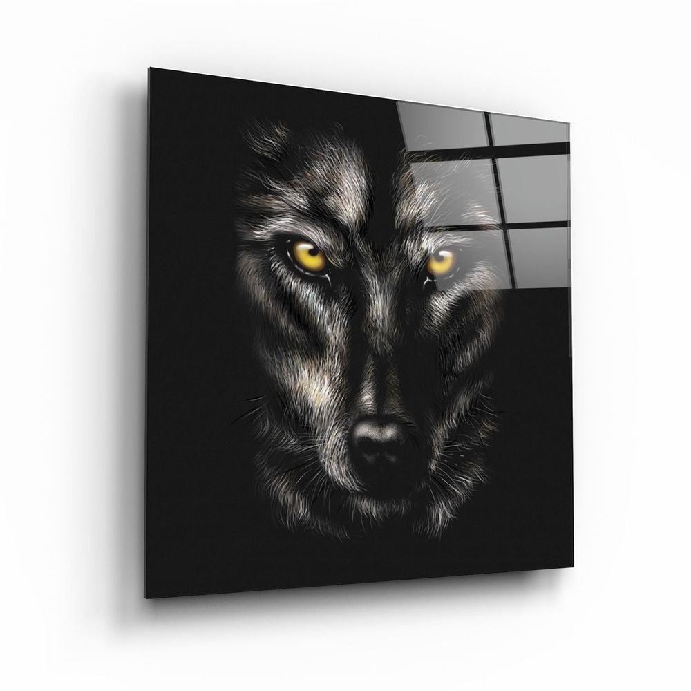 Other wall decoration - ・"Yellow eyes"・Glass Wall Art | Artdesigna Glass Printing Wall Arts. - ARTDESIGNA