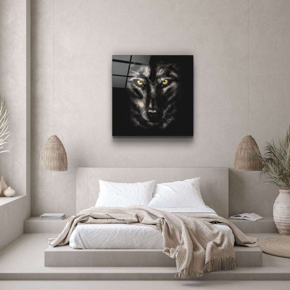 Other wall decoration - ・"Yellow eyes"・Glass Wall Art | Artdesigna Glass Printing Wall Arts. - ARTDESIGNA