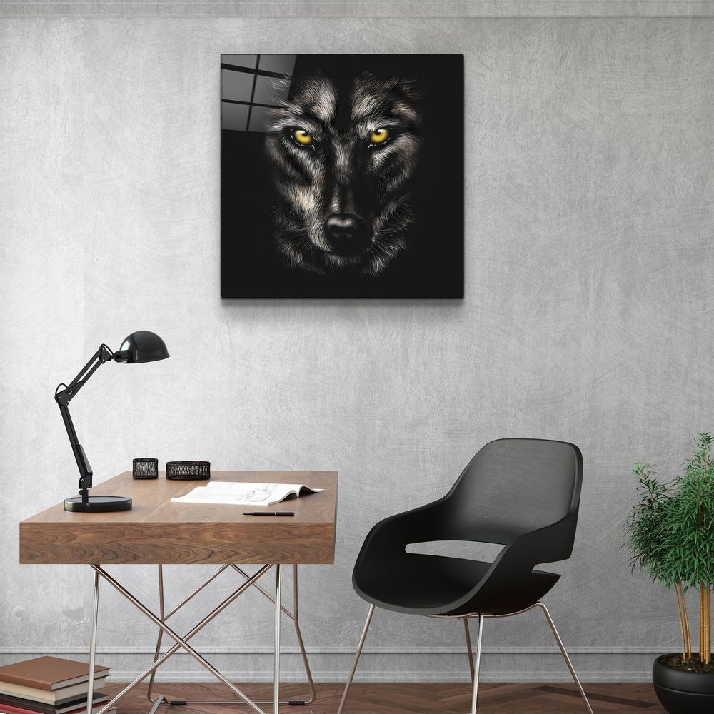 Other wall decoration - ・"Yellow eyes"・Glass Wall Art | Artdesigna Glass Printing Wall Arts. - ARTDESIGNA