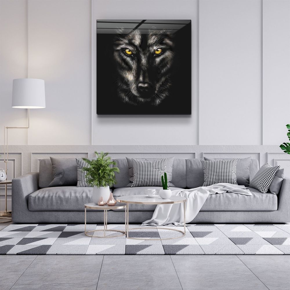 Other wall decoration - ・"Yellow eyes"・Glass Wall Art | Artdesigna Glass Printing Wall Arts. - ARTDESIGNA