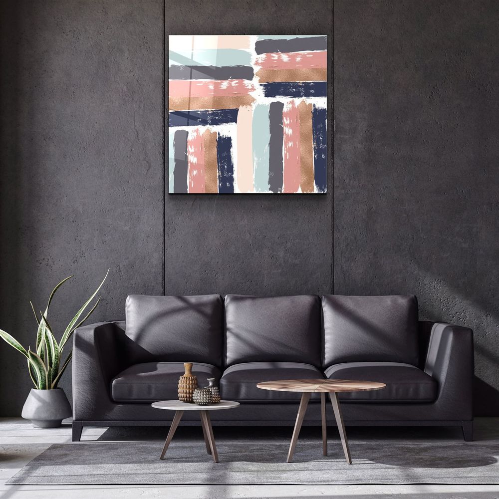 Other wall decoration - ."Moon Drops Gray". Glass Wall Art | Artdesigna Glass Printing Wall Arts. - ARTDESIGNA