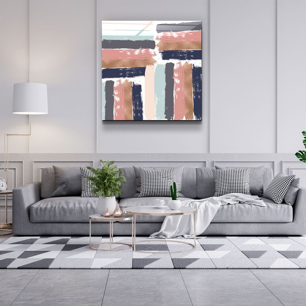 Other wall decoration - ."Moon Drops Gray". Glass Wall Art | Artdesigna Glass Printing Wall Arts. - ARTDESIGNA