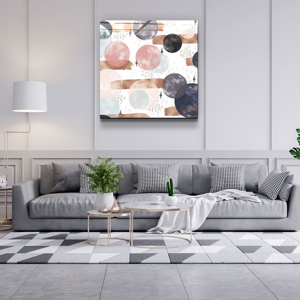 Autres décorations murales - ."Pastel Abstract 3". Glass Wall Art | Artdesigna Glass Printing Wall Arts. - ARTDESIGNA