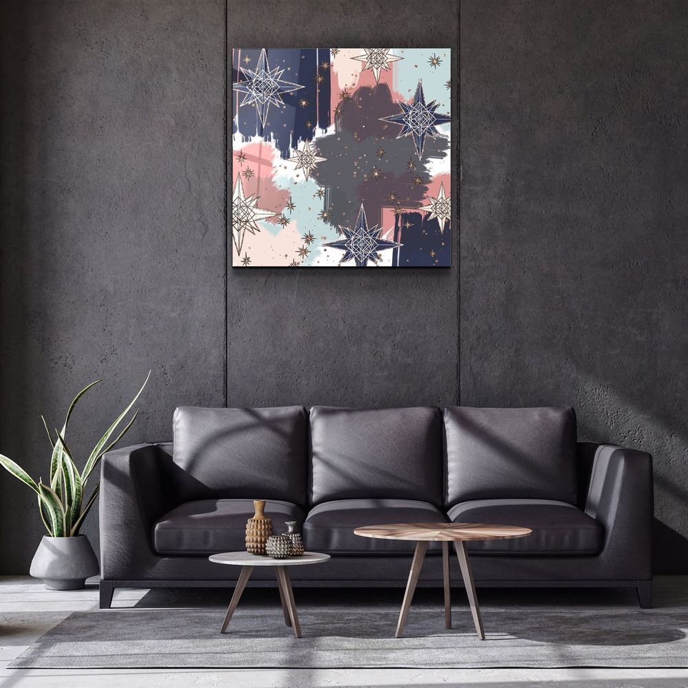 Autres décorations murales - ."Pastel Abstract 4". Glass Wall Art | Artdesigna Glass Printing Wall Arts. - ARTDESIGNA