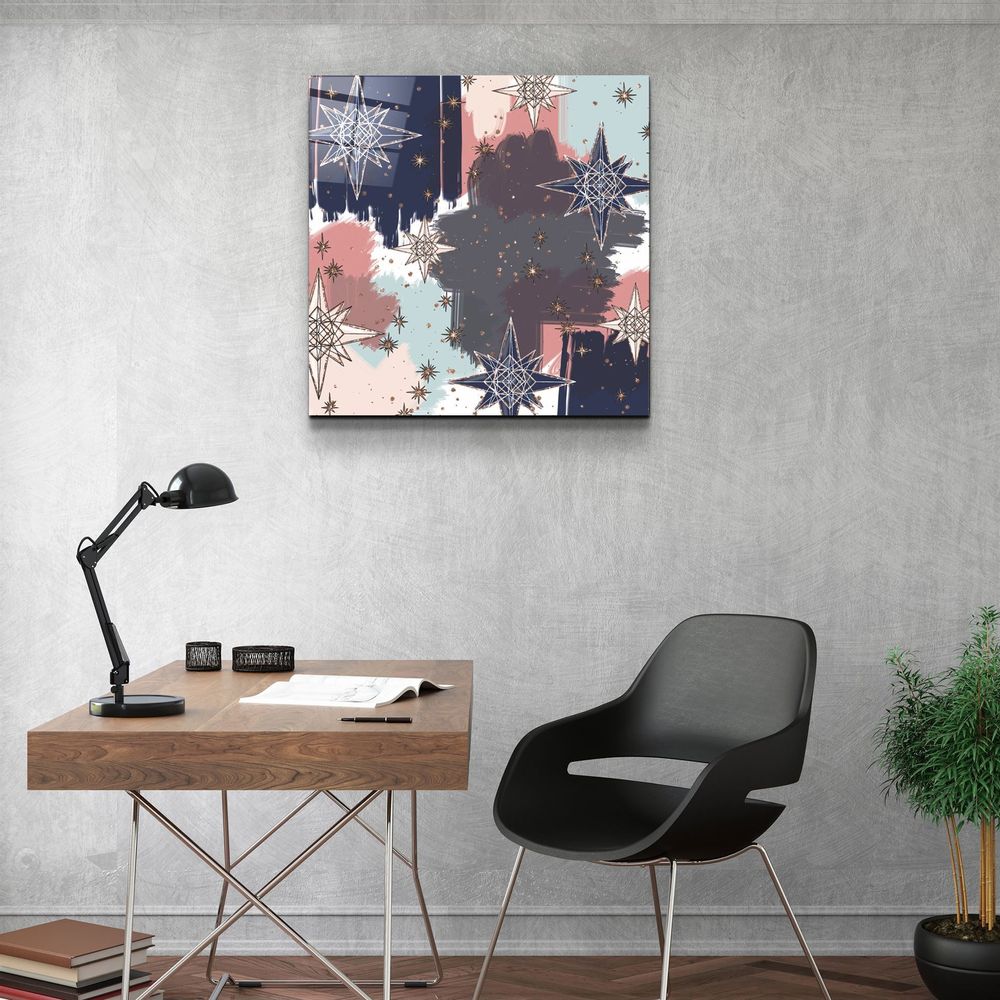 Autres décorations murales - ."Pastel Abstract 4". Glass Wall Art | Artdesigna Glass Printing Wall Arts. - ARTDESIGNA