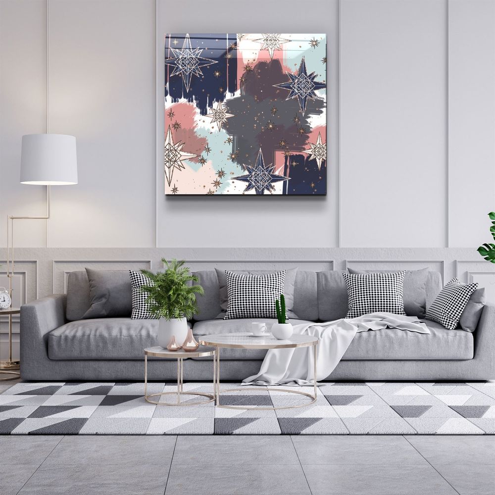 Autres décorations murales - ."Pastel Abstract 4". Glass Wall Art | Artdesigna Glass Printing Wall Arts. - ARTDESIGNA