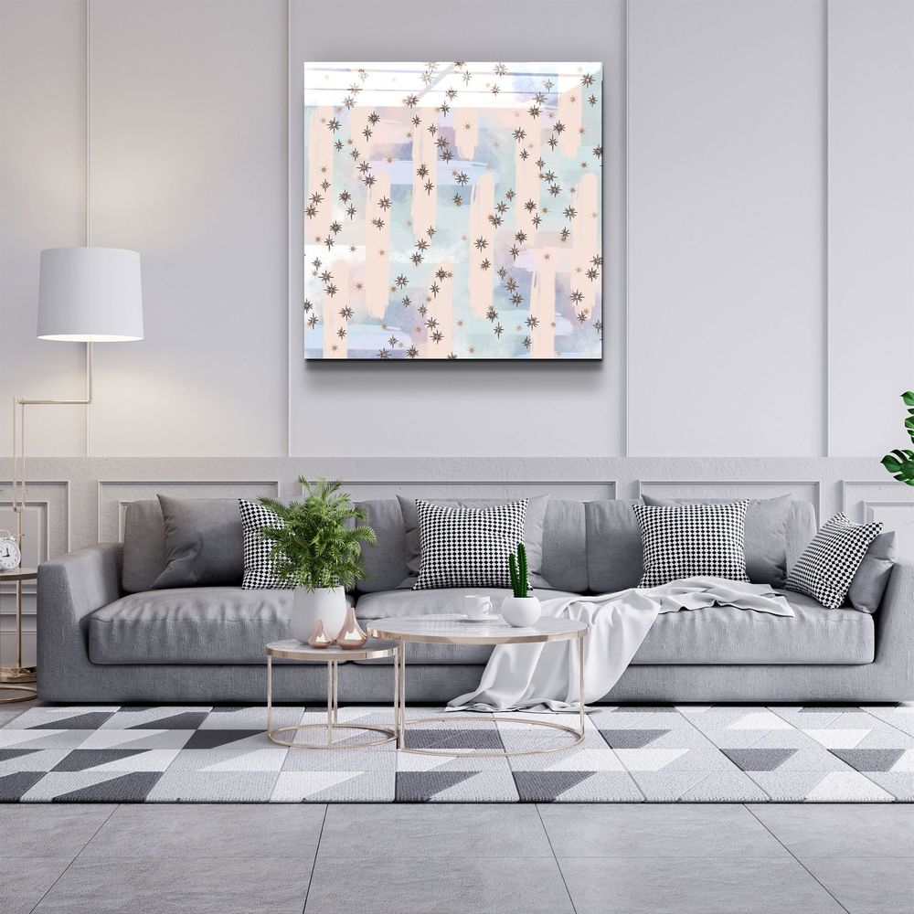 Other wall decoration - ."Pastel Abstract 6". Glass Wall Art | Artdesigna Glass Printing Wall Arts. - ARTDESIGNA