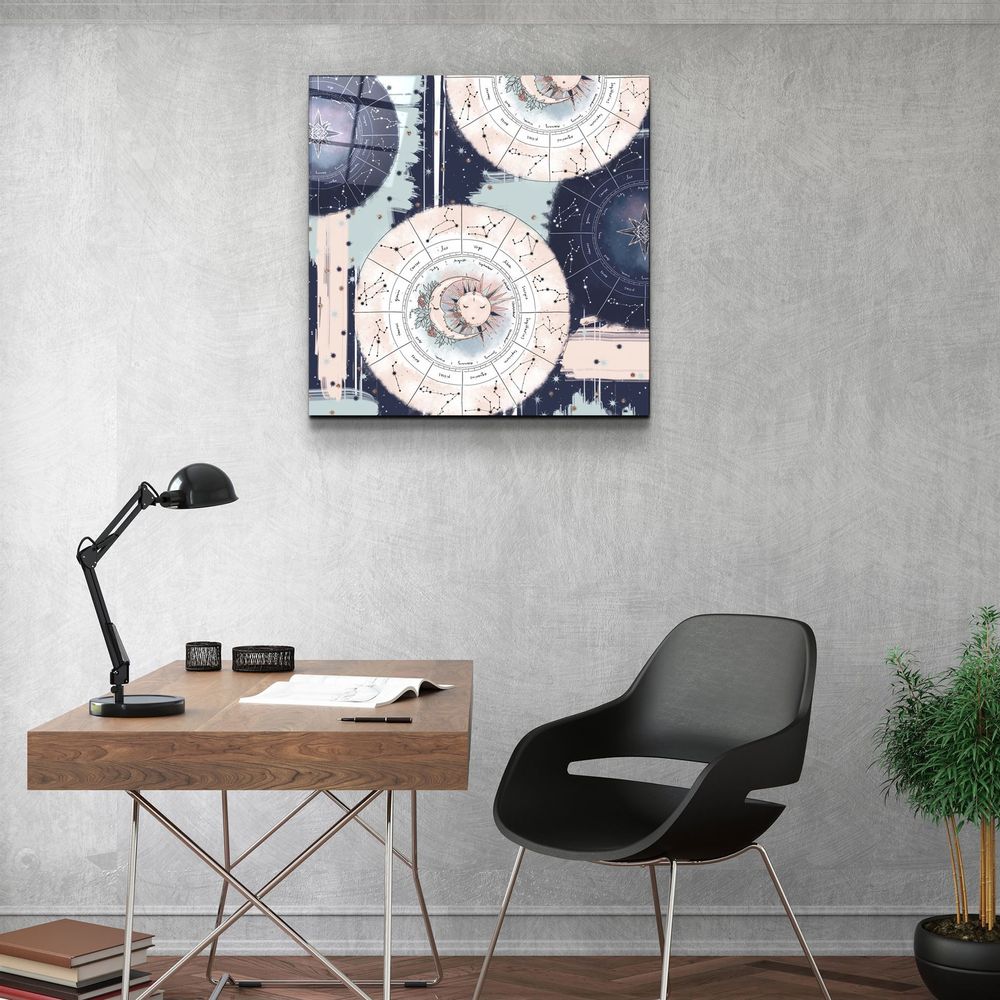 Other wall decoration - ."Moon Drops White". Glass Wall Art | Artdesigna Glass Printing Wall Arts. - ARTDESIGNA