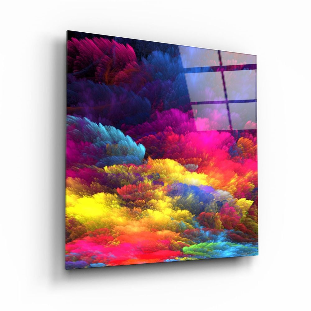 Other wall decoration - ・"Color Puff"・Glass Wall Art | Artdesigna Glass Printing Wall Arts. - ARTDESIGNA