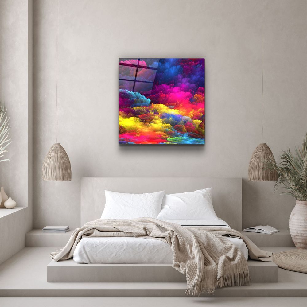 Other wall decoration - ・"Color Puff"・Glass Wall Art | Artdesigna Glass Printing Wall Arts. - ARTDESIGNA