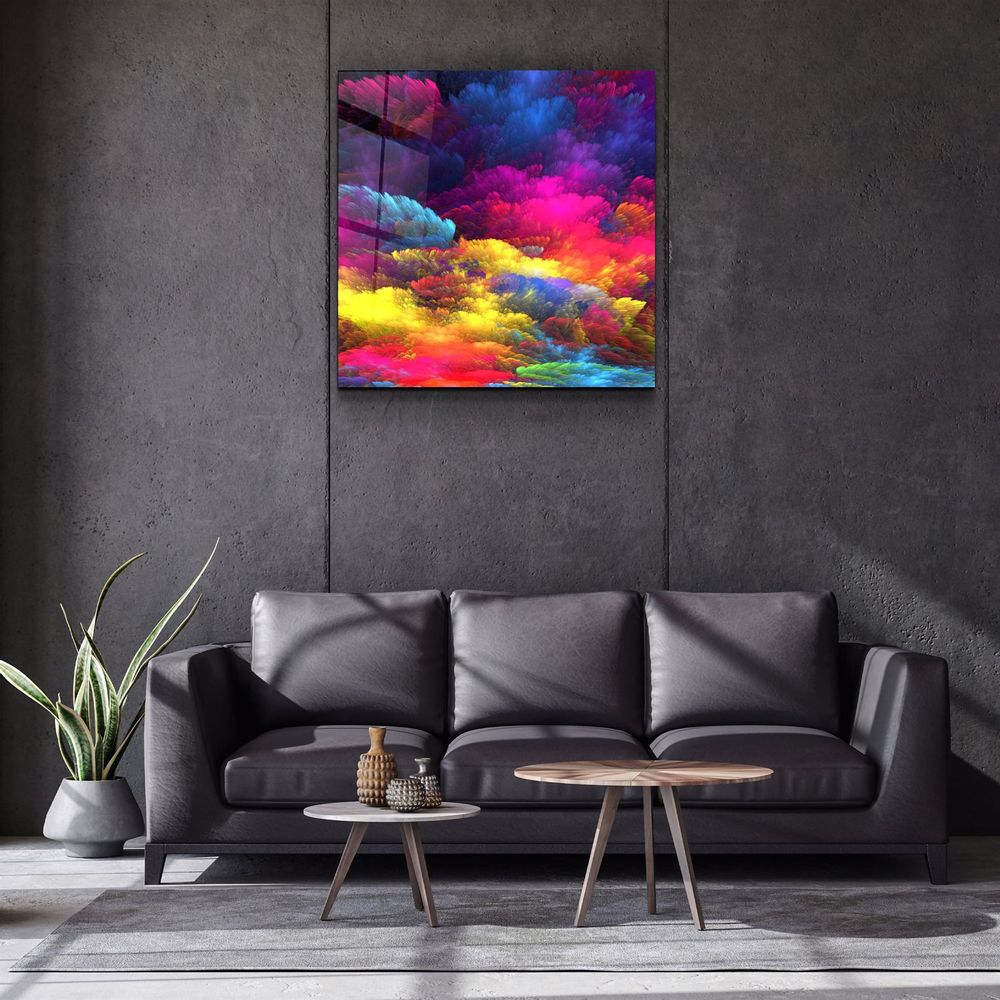 Other wall decoration - ・"Color Puff"・Glass Wall Art | Artdesigna Glass Printing Wall Arts. - ARTDESIGNA