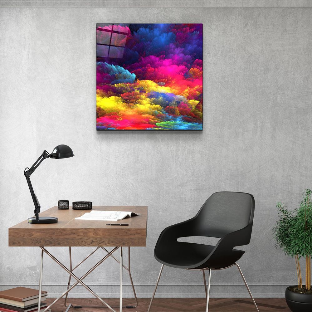 Other wall decoration - ・"Color Puff"・Glass Wall Art | Artdesigna Glass Printing Wall Arts. - ARTDESIGNA