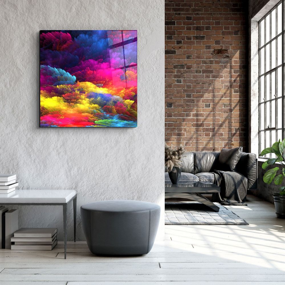 Other wall decoration - ・"Color Puff"・Glass Wall Art | Artdesigna Glass Printing Wall Arts. - ARTDESIGNA
