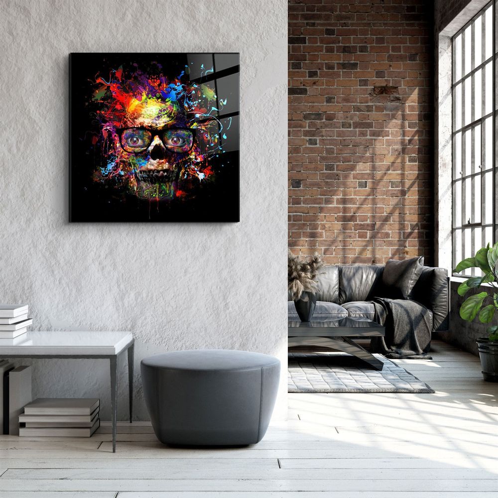 Autres décorations murales - ・"Skeleton"・Glass Wall Art | Artdesigna Glass Printing Wall Arts. - ARTDESIGNA