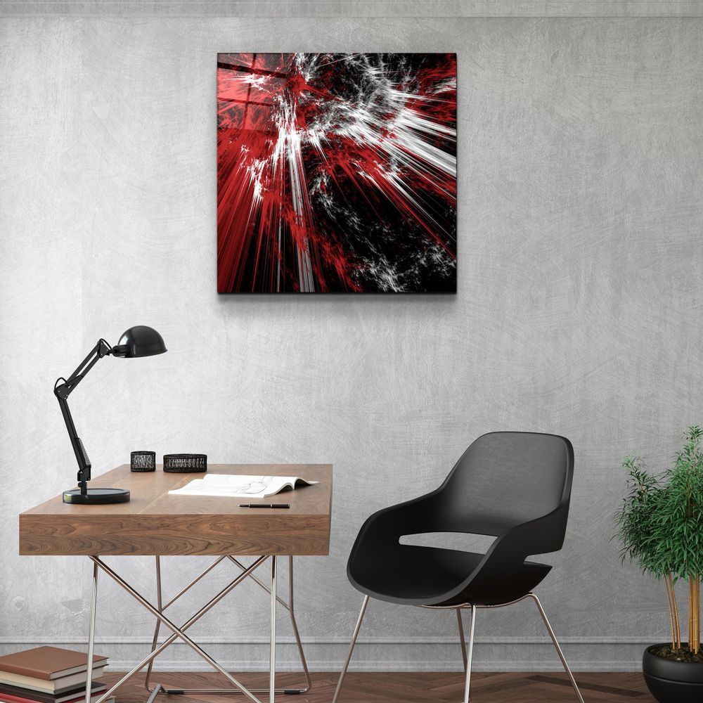 Other wall decoration - ・"Red Explosion"・Glass Wall Art | Artdesigna Glass Printing Wall Arts. - ARTDESIGNA