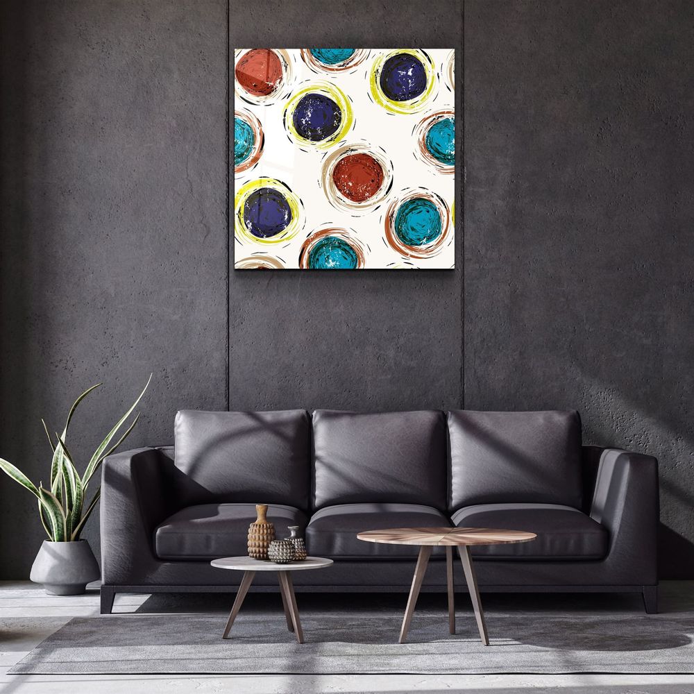 Other wall decoration - ・"Abstract Circles"・Glass Wall Art | Artdesigna Glass Printing Wall Arts. - ARTDESIGNA