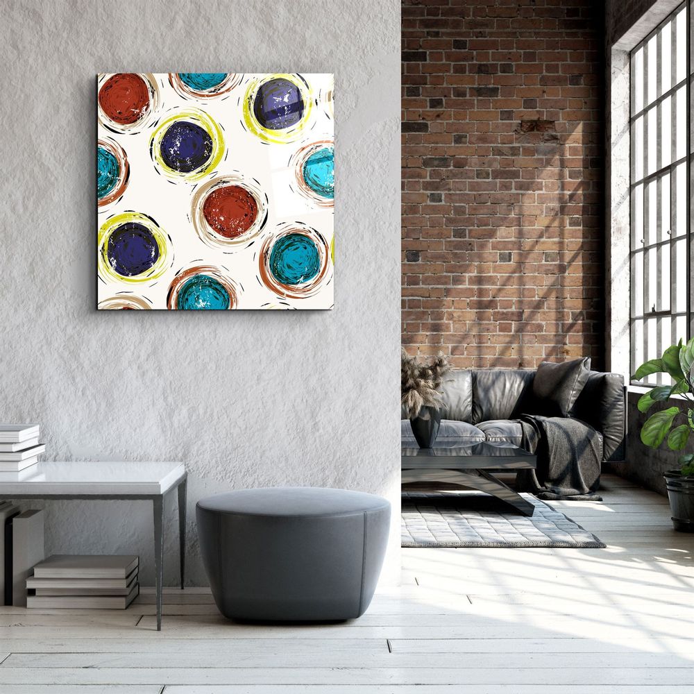 Other wall decoration - ・"Abstract Circles"・Glass Wall Art | Artdesigna Glass Printing Wall Arts. - ARTDESIGNA