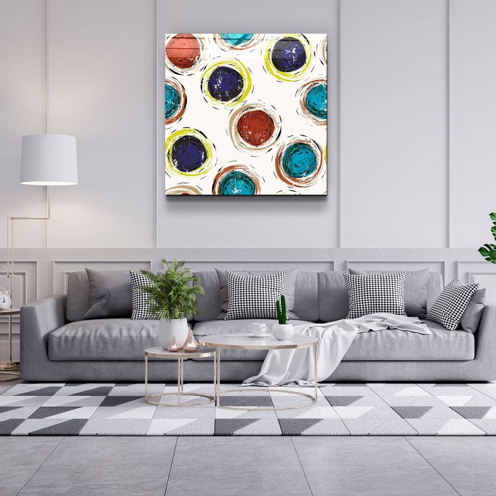 Other wall decoration - ・"Abstract Circles"・Glass Wall Art | Artdesigna Glass Printing Wall Arts. - ARTDESIGNA