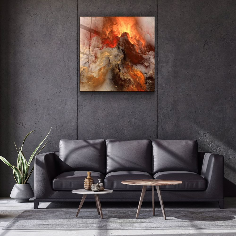 Autres décorations murales - ・"Lava"・Glass Wall Art | Artdesigna Glass Printing Wall Arts. - ARTDESIGNA
