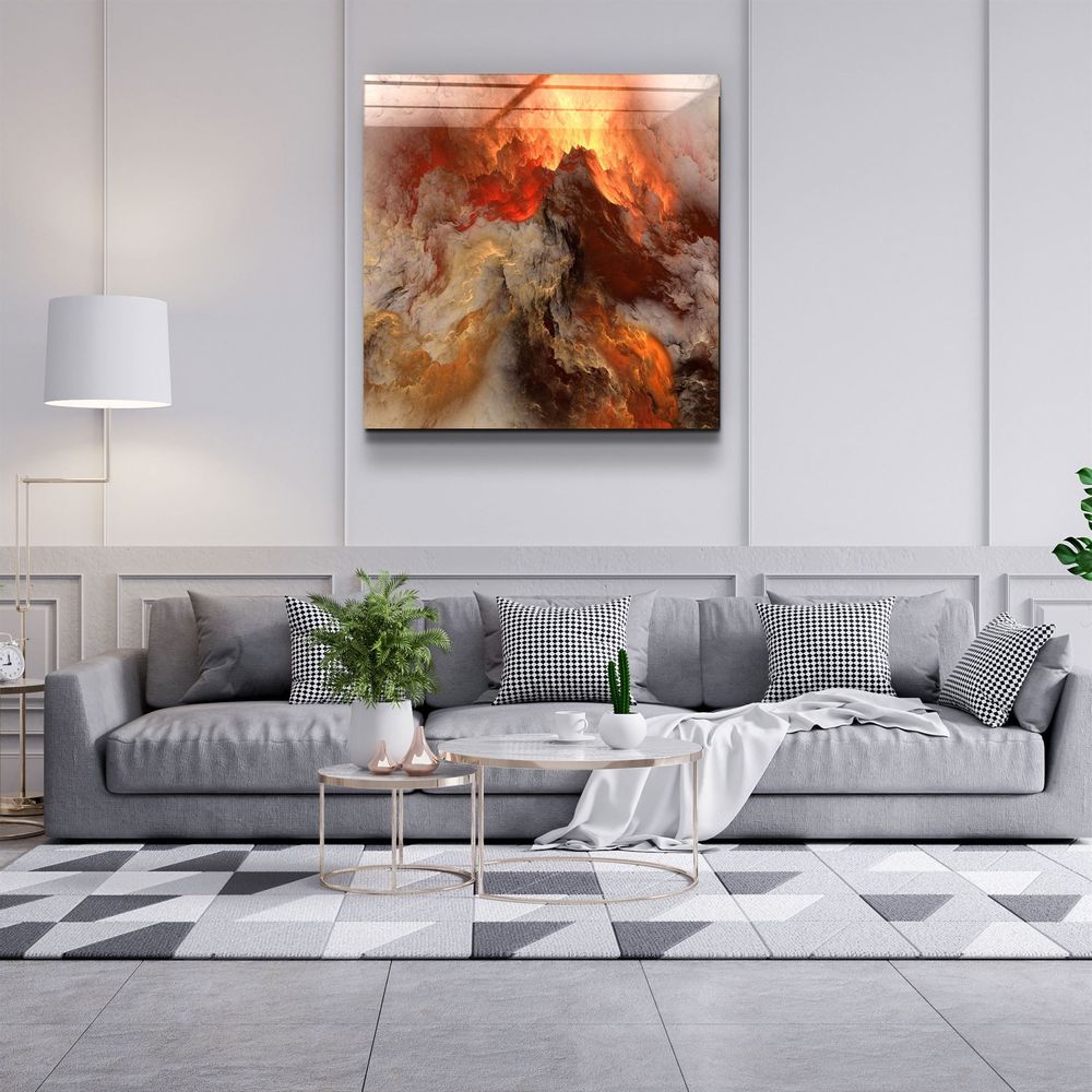 Autres décorations murales - ・"Lava"・Glass Wall Art | Artdesigna Glass Printing Wall Arts. - ARTDESIGNA