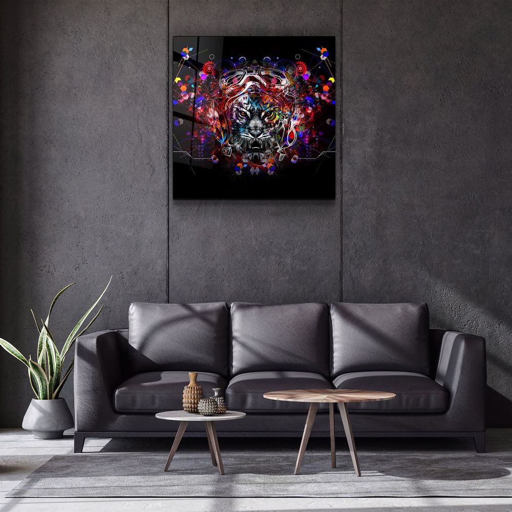 Other wall decoration - ・"Abstract Tiger"・Glass Wall Art | Artdesigna Glass Printing Wall Arts. - ARTDESIGNA