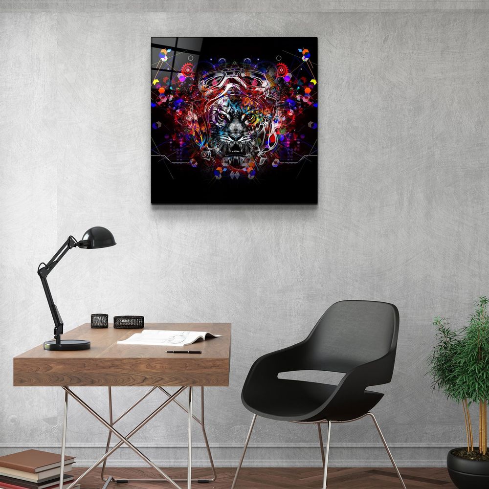 Other wall decoration - ・"Abstract Tiger"・Glass Wall Art | Artdesigna Glass Printing Wall Arts. - ARTDESIGNA