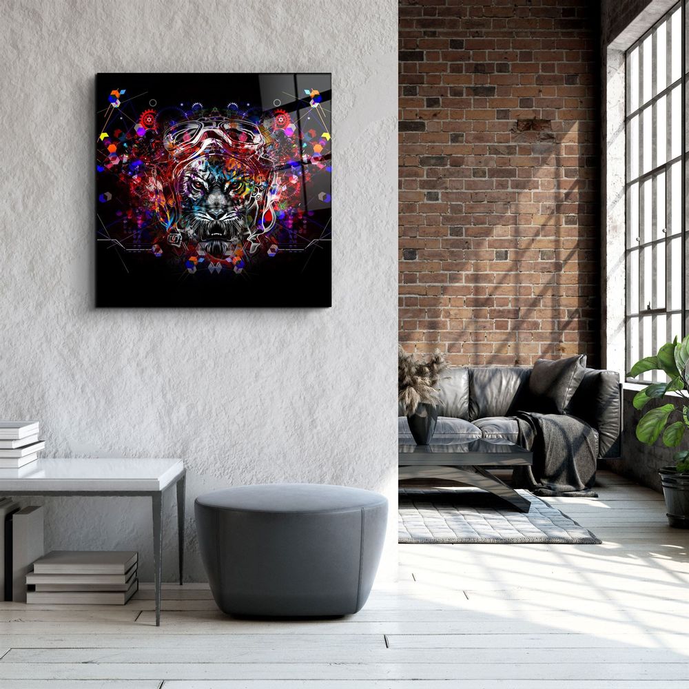 Other wall decoration - ・"Abstract Tiger"・Glass Wall Art | Artdesigna Glass Printing Wall Arts. - ARTDESIGNA