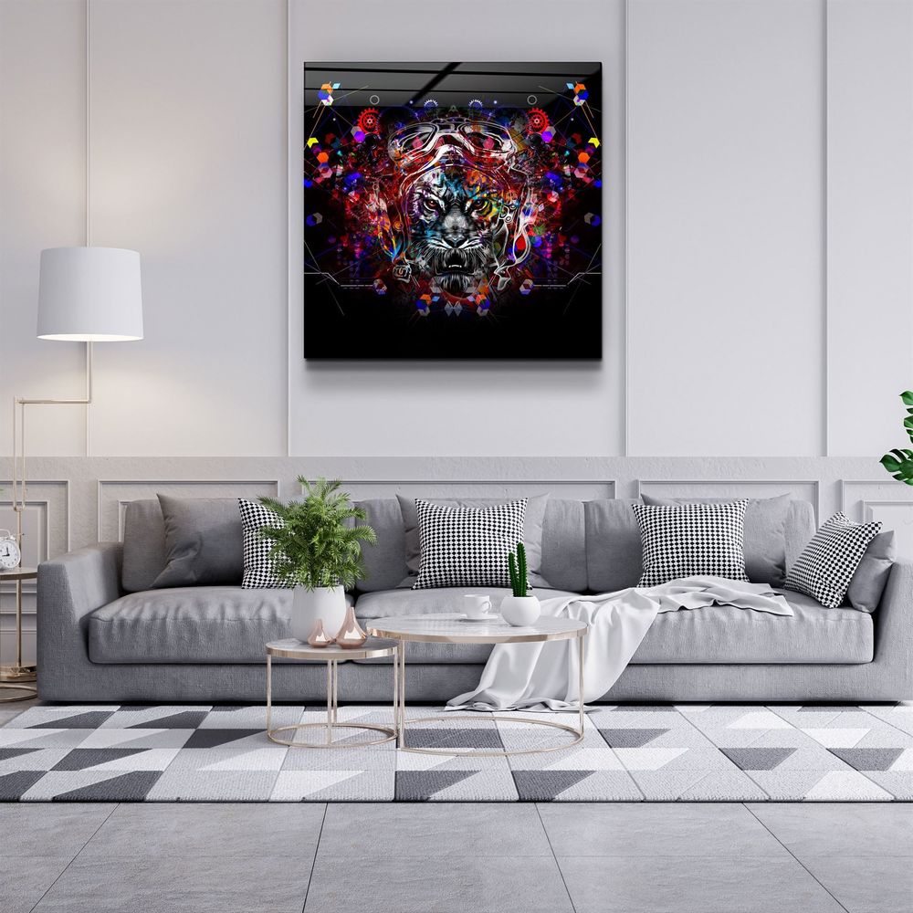 Other wall decoration - ・"Abstract Tiger"・Glass Wall Art | Artdesigna Glass Printing Wall Arts. - ARTDESIGNA