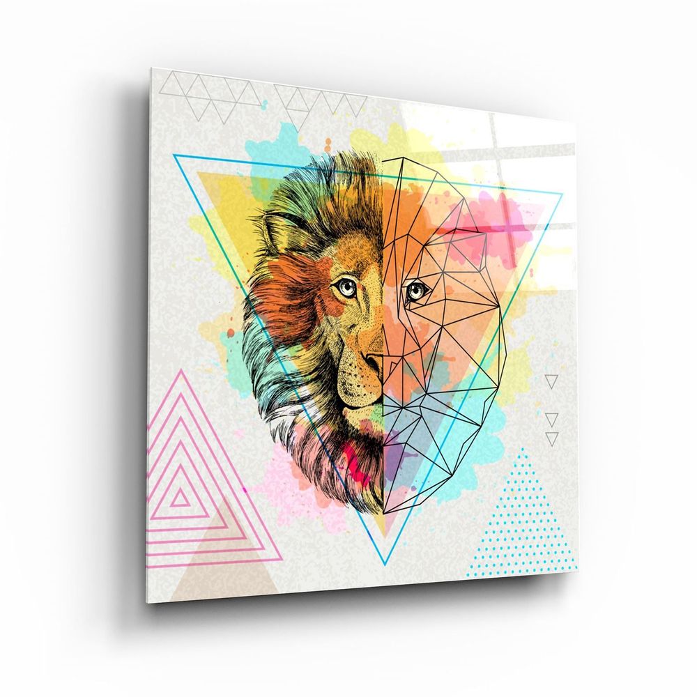 Autres décorations murales - ・"Astro Lion"・Glass Wall Art | Artdesigna Glass Printing Wall Arts. - ARTDESIGNA