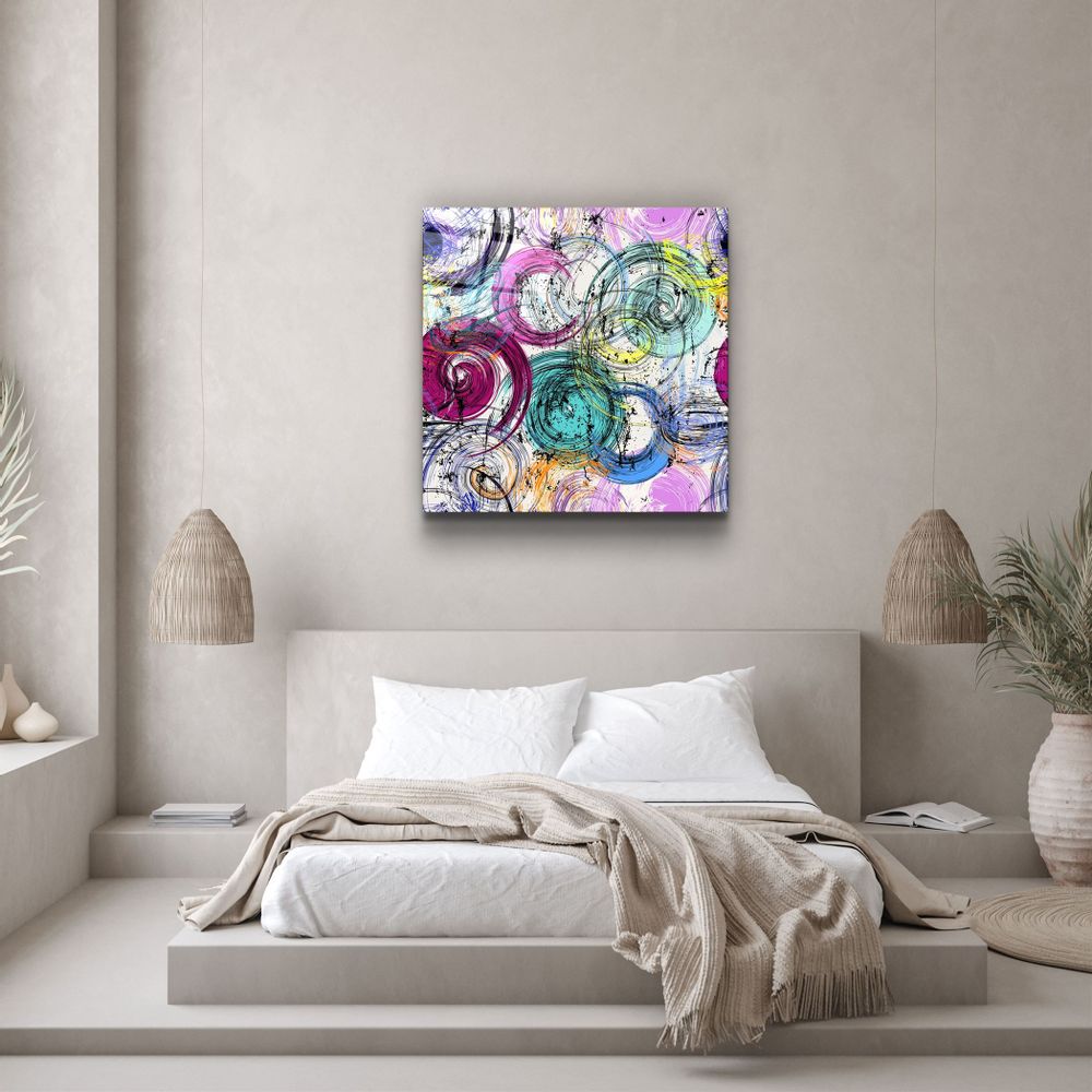 Autres décorations murales - ・"Absctract Colors"・Glass Wall Art | Artdesigna Glass Printing Wall Arts. - ARTDESIGNA