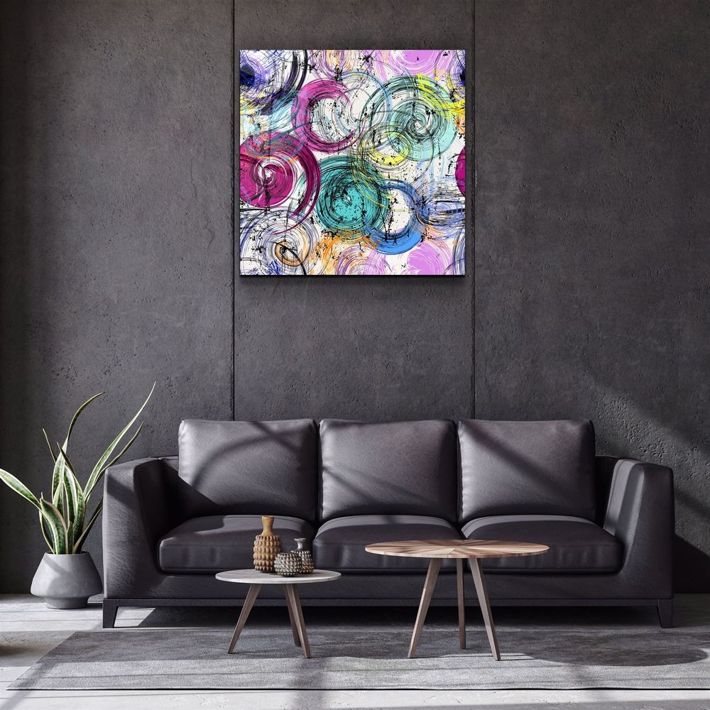 Autres décorations murales - ・"Absctract Colors"・Glass Wall Art | Artdesigna Glass Printing Wall Arts. - ARTDESIGNA