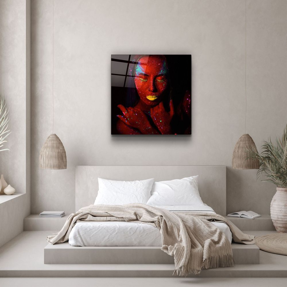 Autres décorations murales - ・"Dreamer Red"・Glass Wall Art | Artdesigna Glass Printing Wall Arts. - ARTDESIGNA