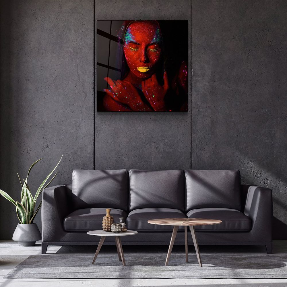 Autres décorations murales - ・"Dreamer Red"・Glass Wall Art | Artdesigna Glass Printing Wall Arts. - ARTDESIGNA
