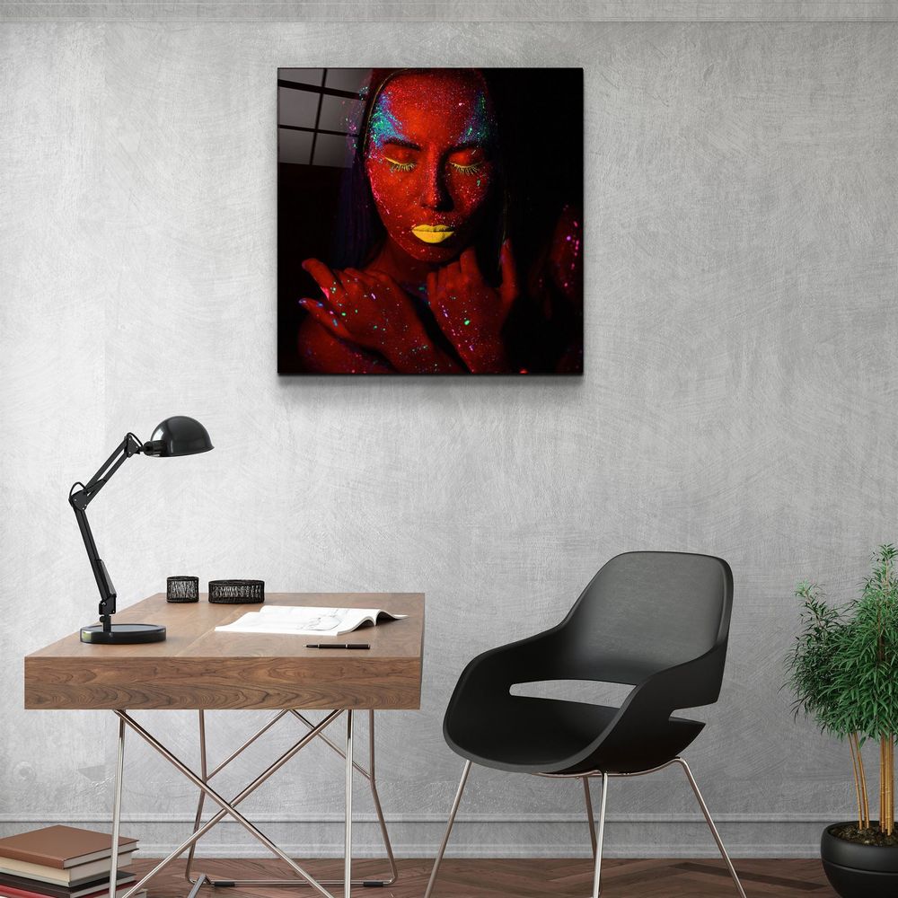 Autres décorations murales - ・"Dreamer Red"・Glass Wall Art | Artdesigna Glass Printing Wall Arts. - ARTDESIGNA