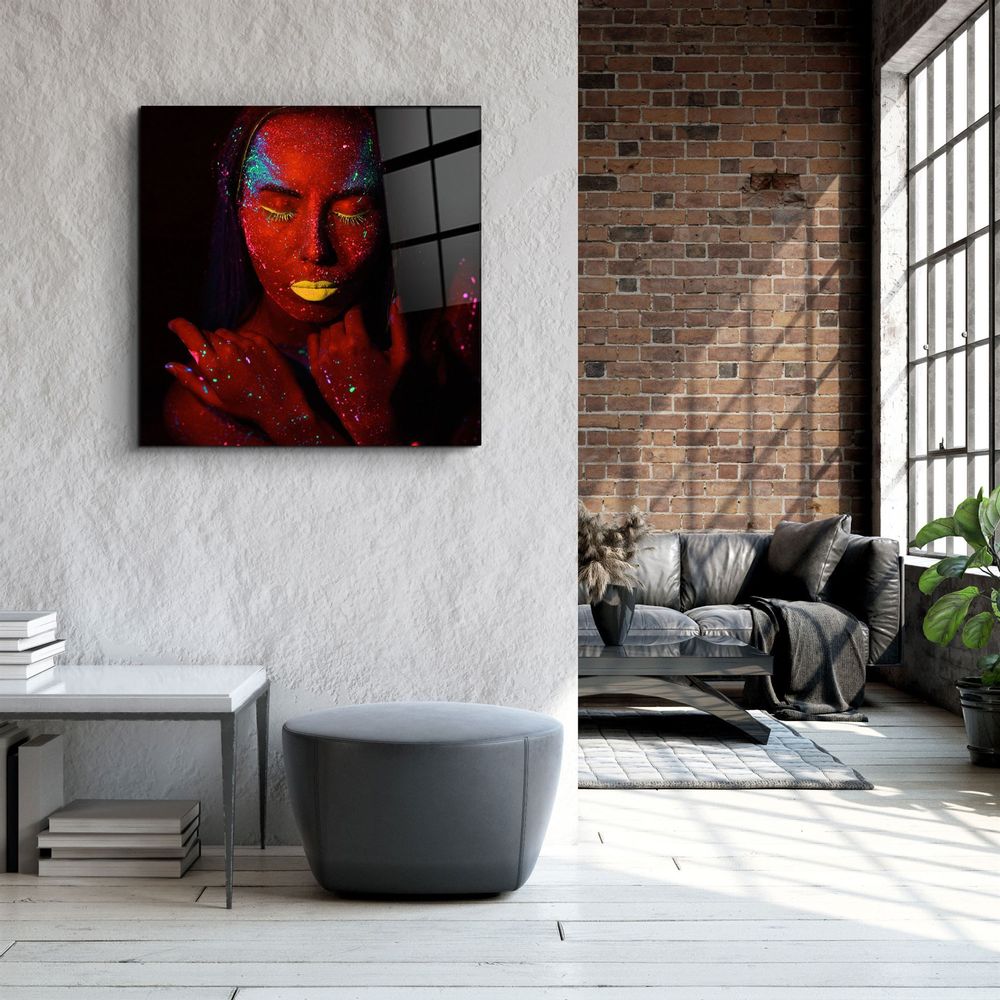 Autres décorations murales - ・"Dreamer Red"・Glass Wall Art | Artdesigna Glass Printing Wall Arts. - ARTDESIGNA