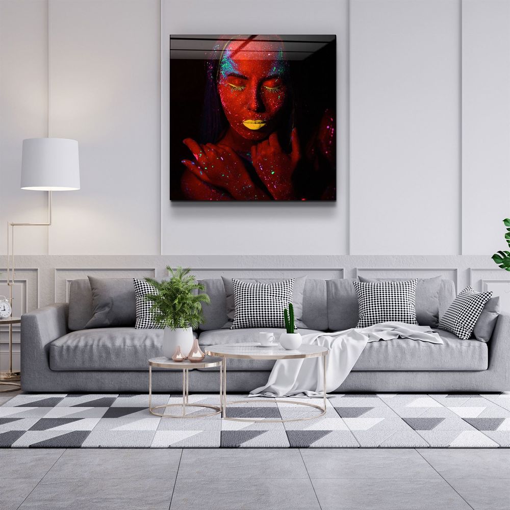 Autres décorations murales - ・"Dreamer Red"・Glass Wall Art | Artdesigna Glass Printing Wall Arts. - ARTDESIGNA