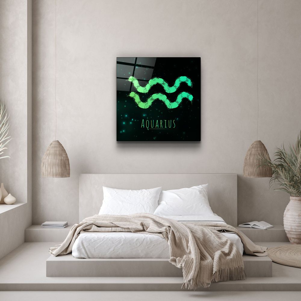Other wall decoration - ."Zodiac V2 - Aquarius". Glass Wall Art | Artdesigna Glass Printing Wall Arts. - ARTDESIGNA