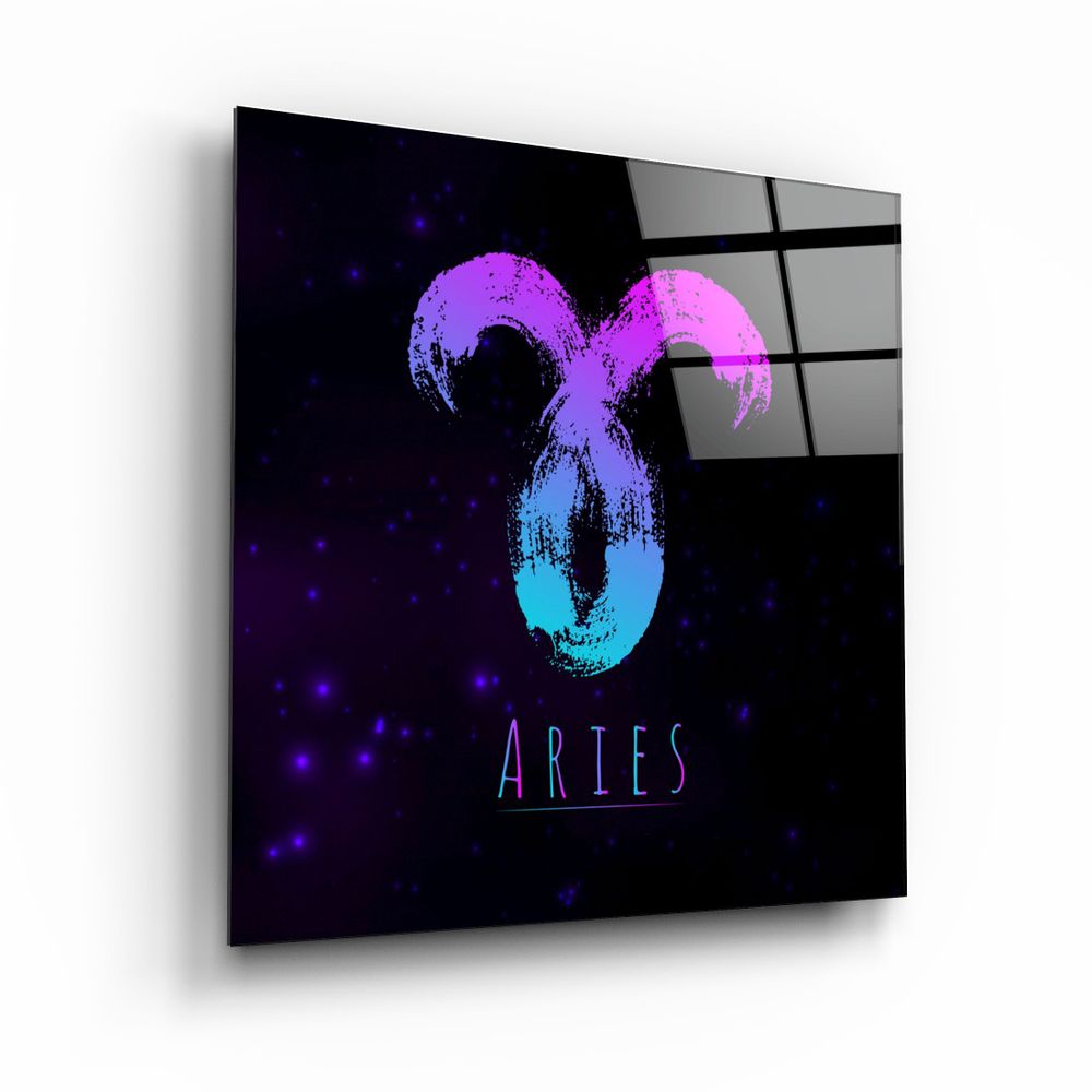 Autres décorations murales - ."Zodiac V2 - Aries". Glass Wall Art | Artdesigna Glass Printing Wall Arts. - ARTDESIGNA