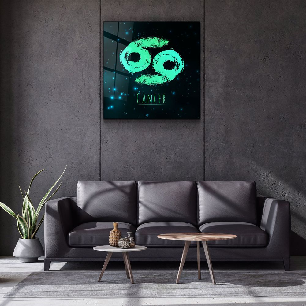 Autres décorations murales - ."Zodiac V2 - Cancer". Glass Wall Art | Artdesigna Glass Printing Wall Arts. - ARTDESIGNA