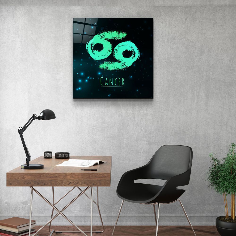 Autres décorations murales - ."Zodiac V2 - Cancer". Glass Wall Art | Artdesigna Glass Printing Wall Arts. - ARTDESIGNA