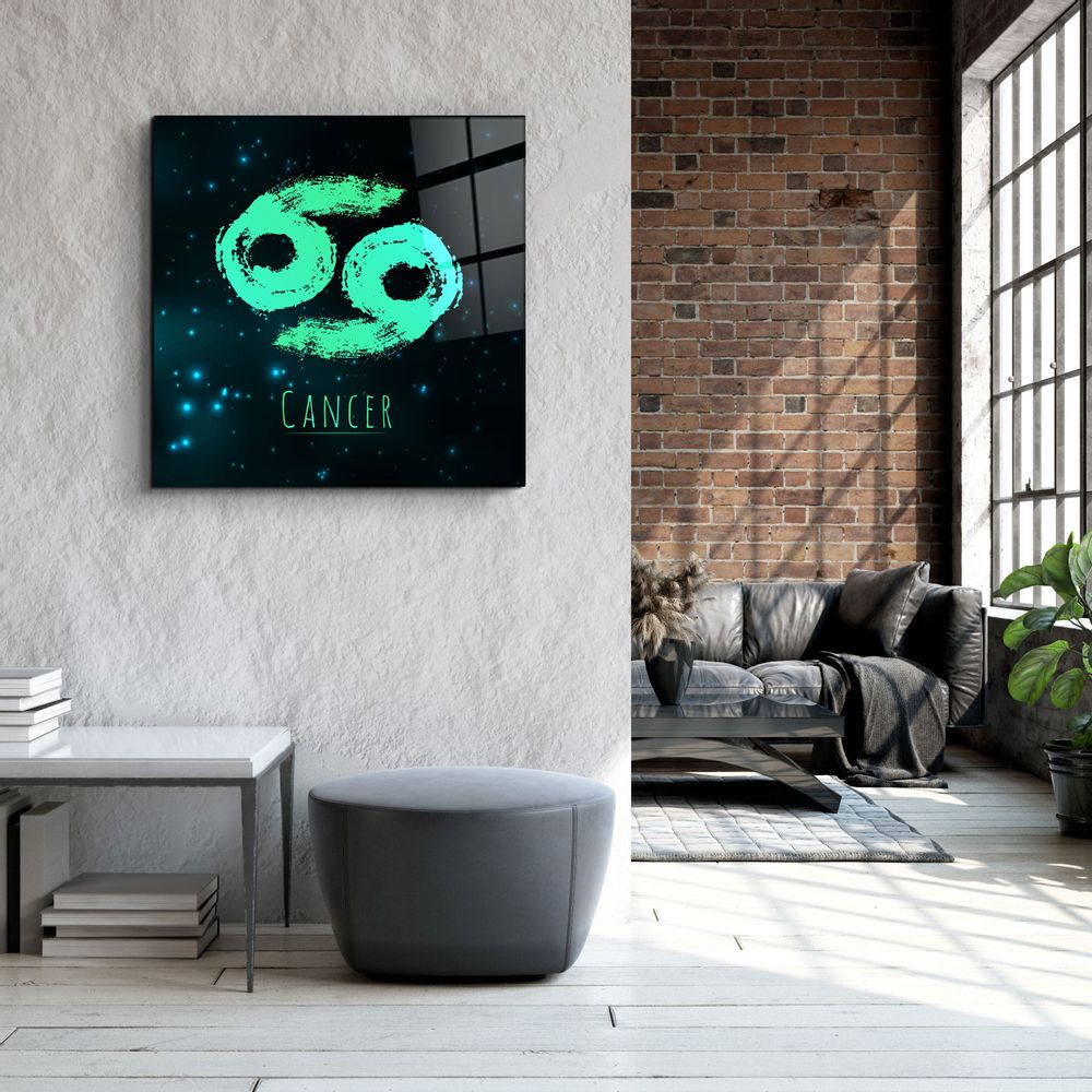 Autres décorations murales - ."Zodiac V2 - Cancer". Glass Wall Art | Artdesigna Glass Printing Wall Arts. - ARTDESIGNA